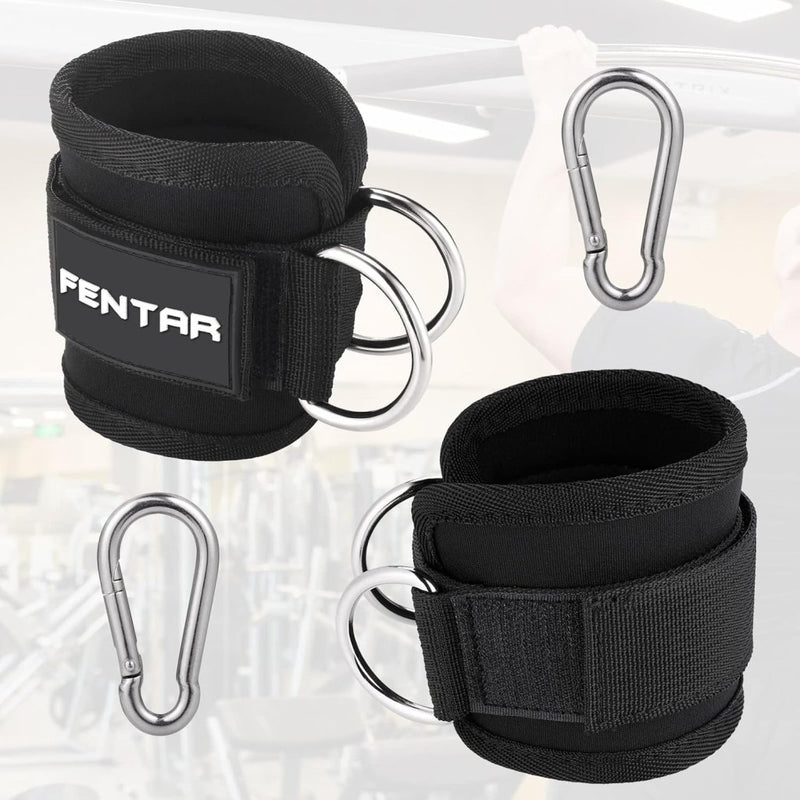 Load image into Gallery viewer, Fentar 2 verstelbare enkelbanden voor kabelmachine, comfortabele trainingsenkelband, trainingsenkelbanden met twee D-ringen, enkelband voor kabelmachines, enkelband voor trainen benen met kabelmachine - happygetfit.com
