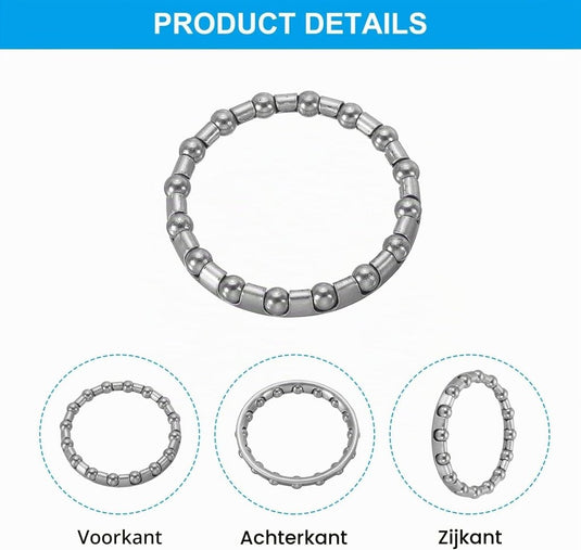 Fiets kogellagers 4 stuks 3/16 inch met 16 kogels van roestvrij staal – fietslagers – fietsonderdelen - happygetfit.com