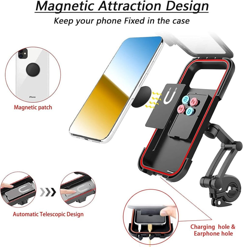 Load image into Gallery viewer, Fiets mobiele telefoonhouder motorfiets universele houder fiets waterdicht touchscreen met 360° draaibare outdoor fietshouder telefoonhouder telefoonhouder voor smartphones tot 6,7 inch - happygetfit.com

