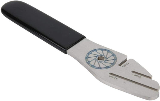 Fiets remschijf richter van roestvrij staal met 3 correctiesleuven en antislip handgreep – rotor richter – schijfremgereedschap - happygetfit.com