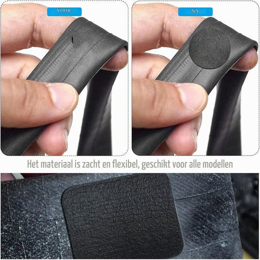 Fietsband reparatieset 18-delig met zelfklevende plakkers en metalen bandenlichters – bandenreparatie – fietspech - happygetfit.com