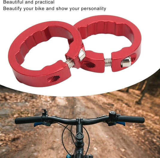 Fietshandvat klemringen 2 stuks van aluminium voor 22,2 mm fietssturen – gripvergrendeling – stuurklemmen - happygetfit.com