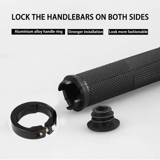 Fietshandvatten set 22 mm zwart antislip - happygetfit.com