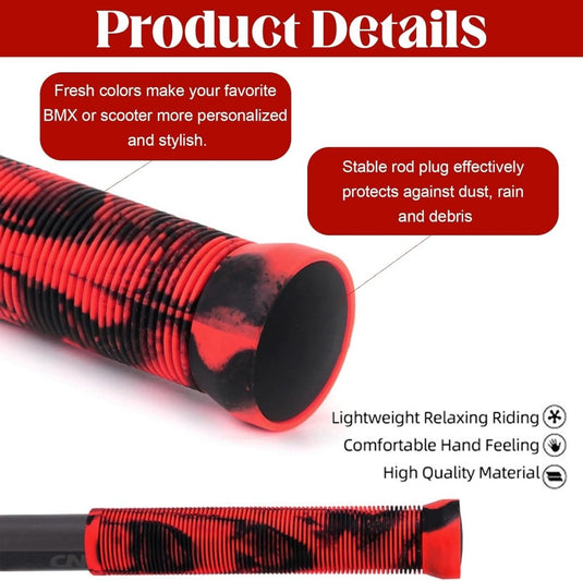 Fietshandvatten set 22 mm zwart rood antislip - happygetfit.com