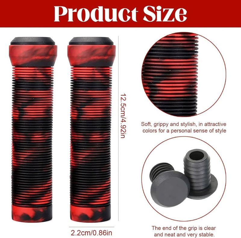 Laad afbeelding in Galerijviewer, Fietshandvatten set 22 mm zwart rood antislip - happygetfit.com
