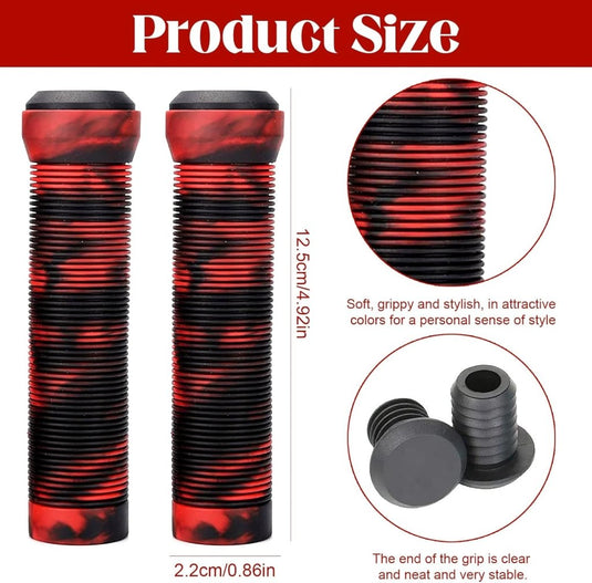 Fietshandvatten set 22 mm zwart rood antislip - happygetfit.com