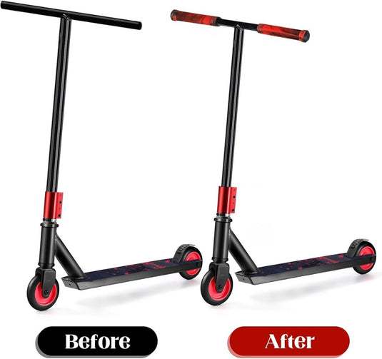 Fietshandvatten set 22 mm zwart rood antislip - happygetfit.com