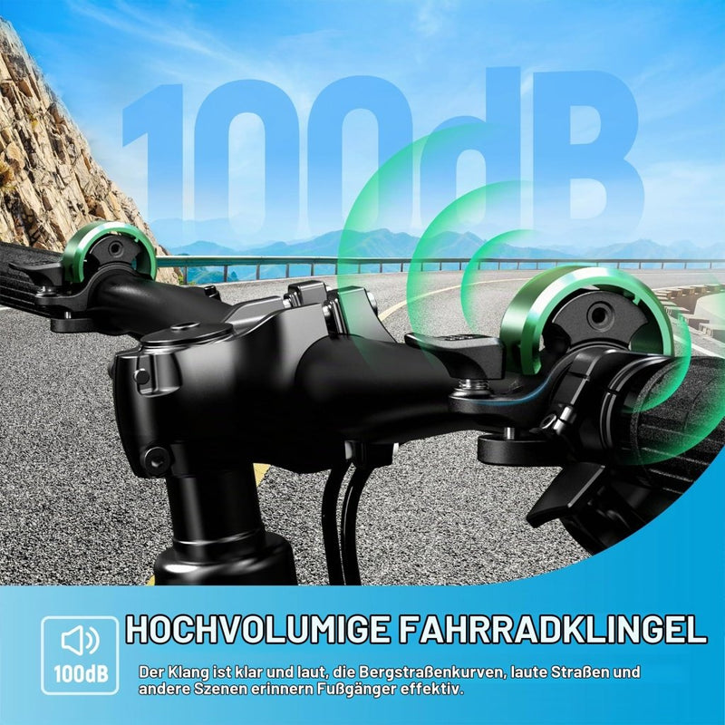 Załaduj obraz do przeglądarki galerii, Fietsklingel voor stuur 19-25,4 mm luid en waterbestendig blauw – fietsbel – fietsklingel - happygetfit.com
