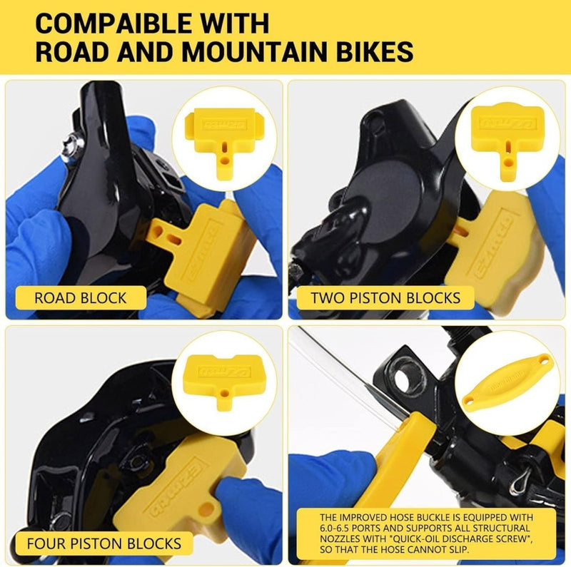 Carica l’immagine nel visualizzatore della galleria, Fietsrem ontluchtingsset met 2 injectiespuiten, trechter en 12 adapters – remolie gereedschap – schijfremonderhoud - happygetfit.com
