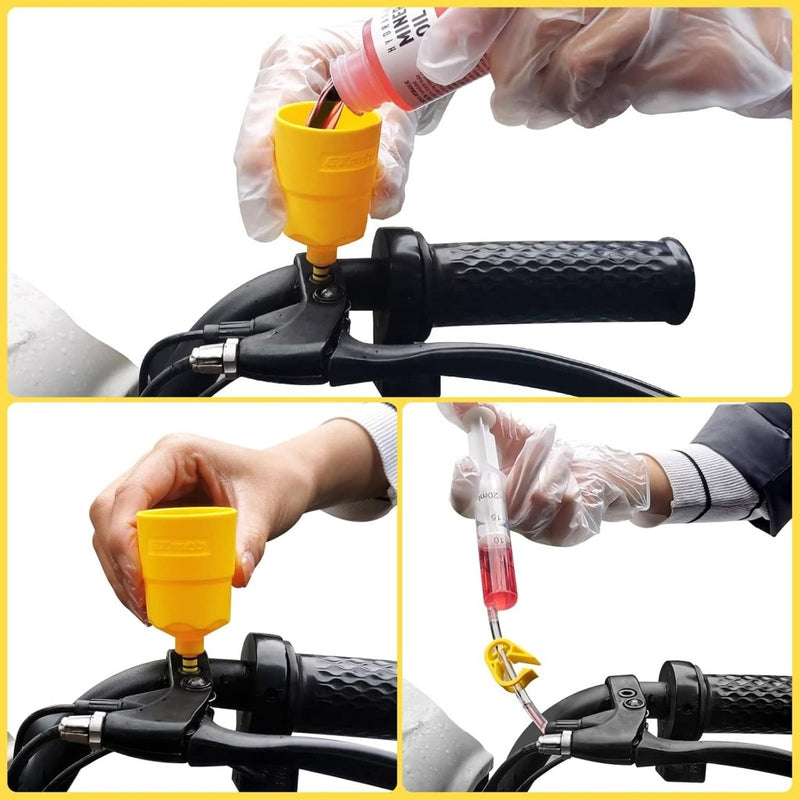 Carica l’immagine nel visualizzatore della galleria, Fietsrem ontluchtingsset met 2 injectiespuiten, trechter en 12 adapters – remolie gereedschap – schijfremonderhoud - happygetfit.com
