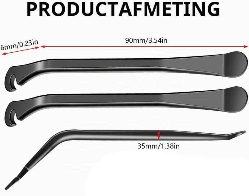 Laad afbeelding in Galerijviewer, Fietsreparatieset 5-delig met 3 stalen bandenlichters en 2 spaaksleutels voor fietswielen – fietsgereedschap – bandenreparatie - happygetfit.com
