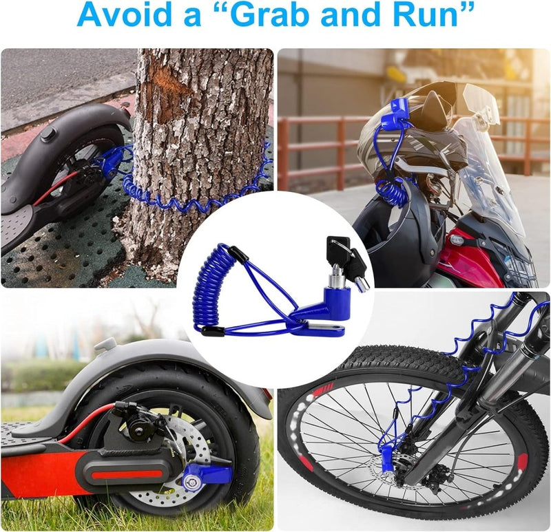 Laad afbeelding in Galerijviewer, Fietsslot met schijfremslot en kabel 130 cm zwart - happygetfit.com
