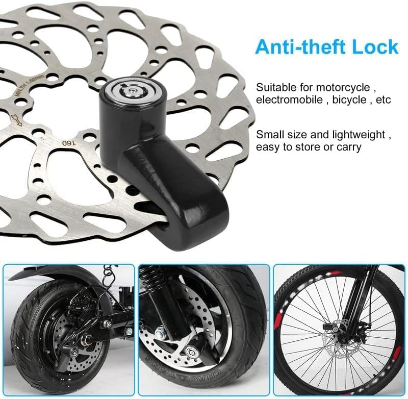 Laad afbeelding in Galerijviewer, Fietsslot met schijfremslot en kabel 130 cm zwart - happygetfit.com

