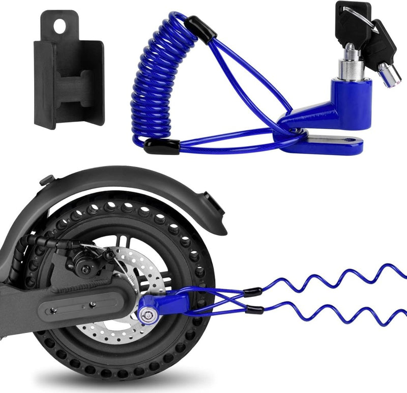 Laad afbeelding in Galerijviewer, Fietsslot met schijfremslot en kabel 130 cm zwart - happygetfit.com
