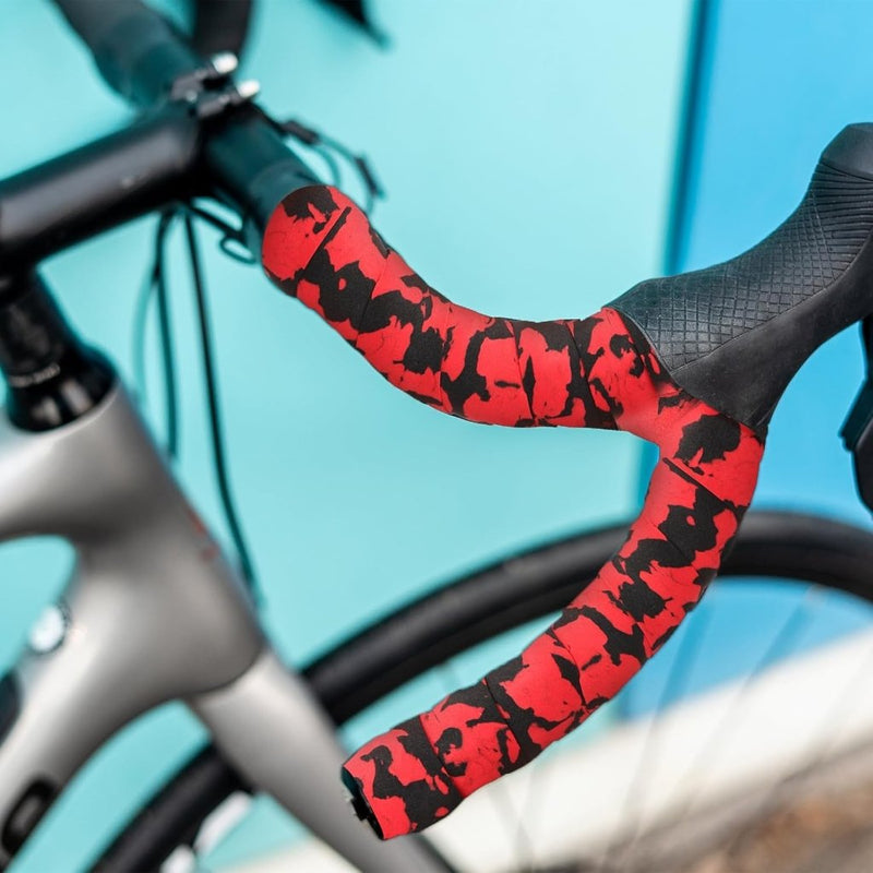 Chargez l'image dans la visionneuse de la galerie, Fietsstuurlint 2 rollen 200 x 3 cm van EVA-schuim – antislip stuurwikkeling – schokdempende racefiets handvatbekleding - happygetfit.com
