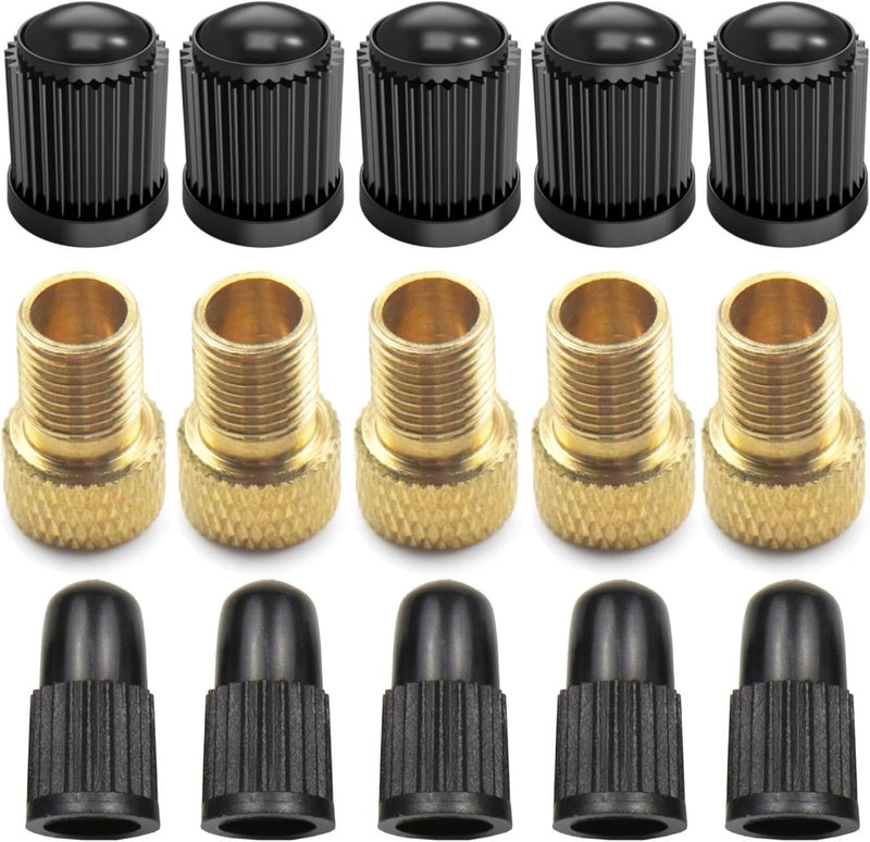 Załaduj obraz do przeglądarki galerii, Fietsventiel adapter set 15-delig voor Presta Dunlop en Schrader – ventieladapter – fietsaccessoires - happygetfit.com
