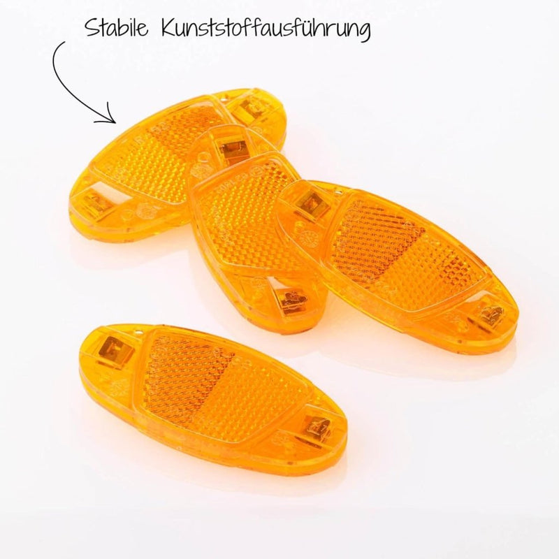 Load image into Gallery viewer, fischer Unisex Bicycle Reflector 85400 Orange, Yellow, One Size EU - happygetfit.com
