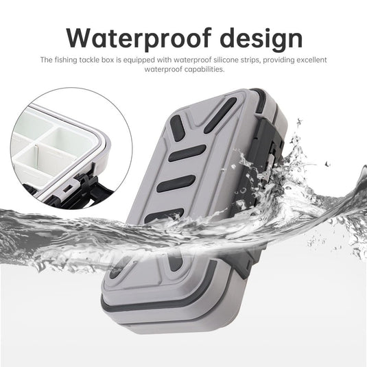 Fishing Tackle Storage Box, Double Sided Waterproof, 16 Compartments, Fishing Lure Box Storage Containers (Black) - happygetfit.com