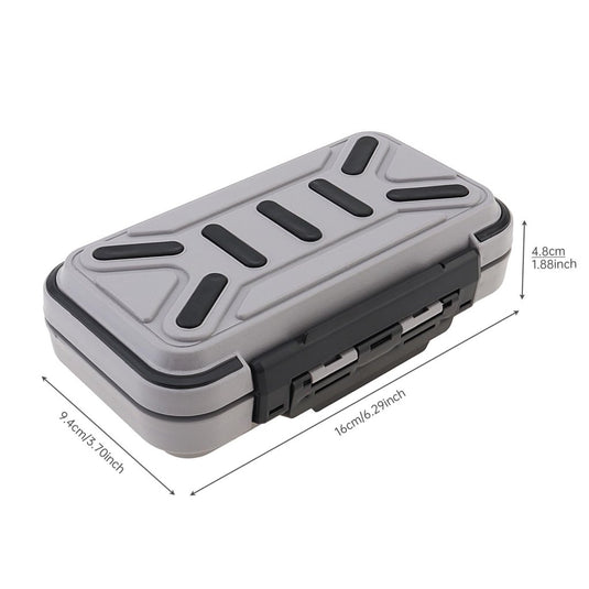 Fishing Tackle Storage Box, Double Sided Waterproof, 16 Compartments, Fishing Lure Box Storage Containers (Black) - happygetfit.com