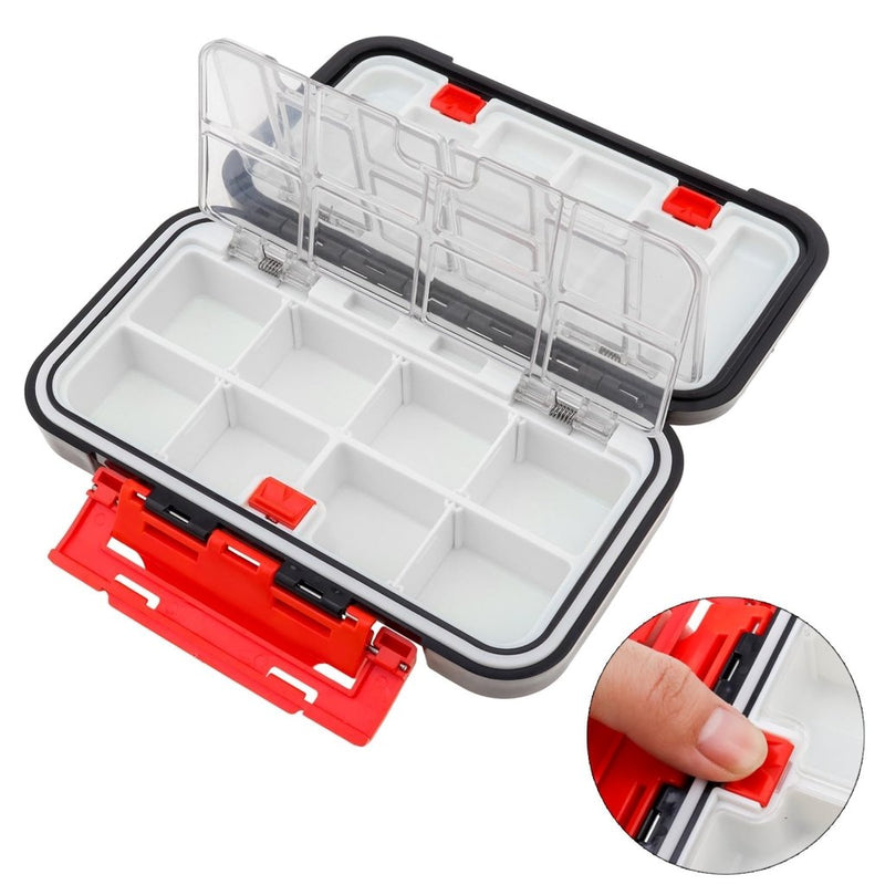 Laad afbeelding in Galerijviewer, Fishing Tackle Storage Box, Double Sided Waterproof, 16 Compartments, Fishing Lure Box Storage Containers (Black) - happygetfit.com

