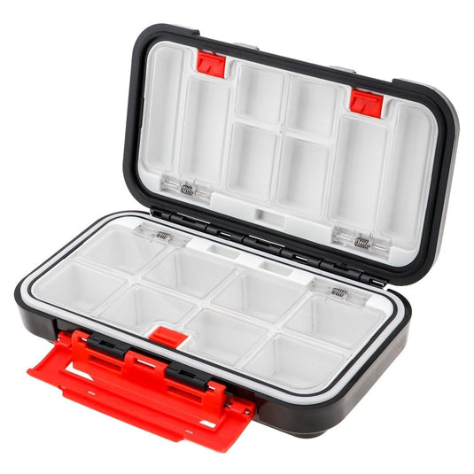 Fishing Tackle Storage Box, Double Sided Waterproof, 16 Compartments, Fishing Lure Box Storage Containers (Black) - happygetfit.com