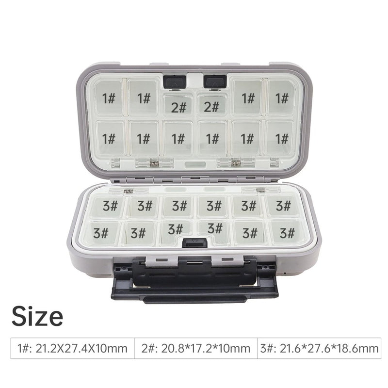 Laad afbeelding in Galerijviewer, Fishing Tackle Storage Box, Double Sided Waterproof, 16 Compartments, Fishing Lure Box Storage Containers (Black) - happygetfit.com
