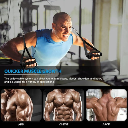 Fitness Cable lat Pulley Systeem, DIY Home Gym Machine Pulley System Fitness Kabel Katrol voor LAT Pulldowns, Biceps Krul, Triceps Extensions, Spieren Kweken Workout - happygetfit.com