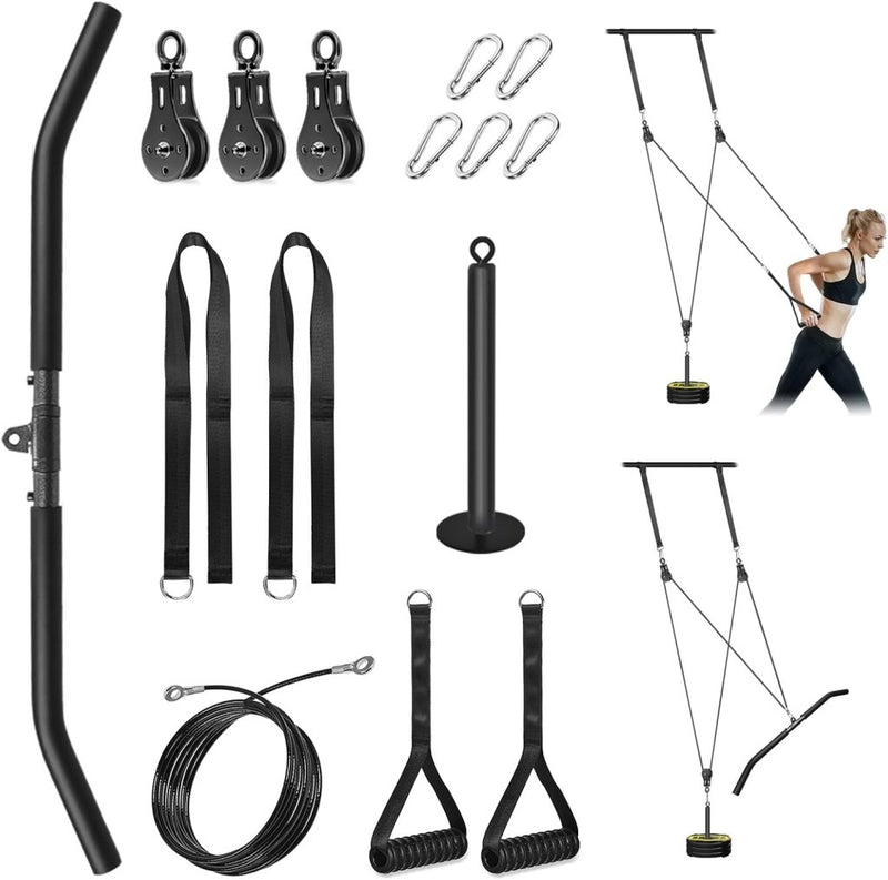 Laad afbeelding in Galerijviewer, Fitness Cable lat Pulley Systeem, DIY Home Gym Machine Pulley System Fitness Kabel Katrol voor LAT Pulldowns, Biceps Krul, Triceps Extensions, Spieren Kweken Workout - happygetfit.com
