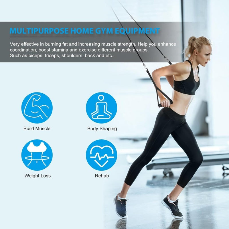 Laad afbeelding in Galerijviewer, Fitness Cable lat Pulley Systeem, DIY Home Gym Machine Pulley System Fitness Kabel Katrol voor LAT Pulldowns, Biceps Krul, Triceps Extensions, Spieren Kweken Workout - happygetfit.com
