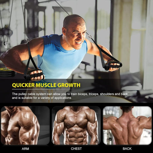 Fitness Cable lat Pulley Systeem, DIY Home Gym Machine Pulley System Fitness Kabel Katrol voor LAT Pulldowns, Biceps Krul, Triceps Extensions, Spieren Kweken Workout - happygetfit.com