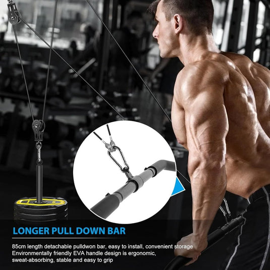Fitness Cable lat Pulley Systeem, DIY Home Gym Machine Pulley System Fitness Kabel Katrol voor LAT Pulldowns, Biceps Krul, Triceps Extensions, Spieren Kweken Workout - happygetfit.com
