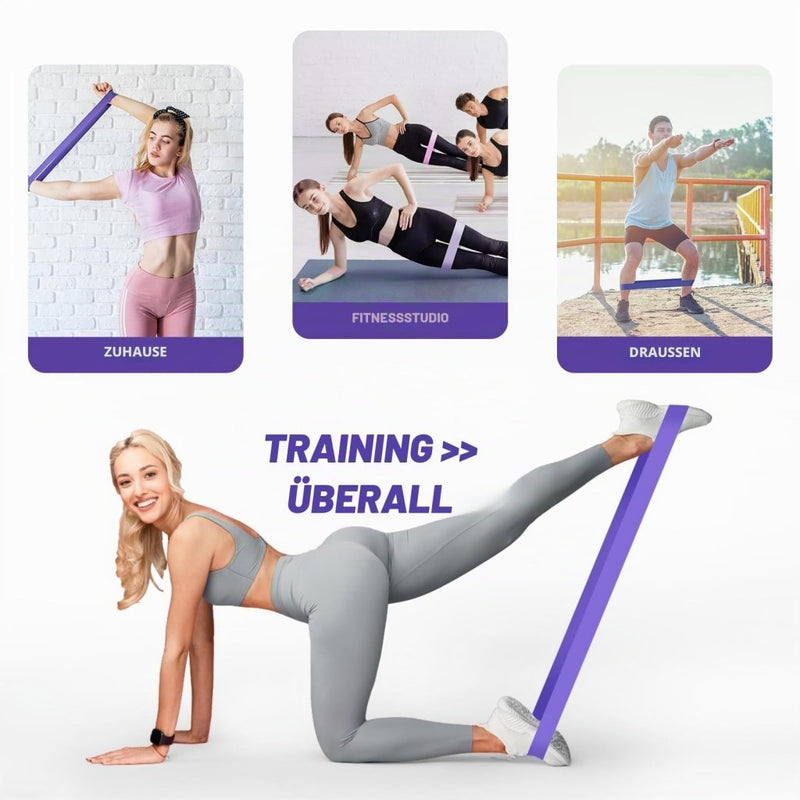 Laden Sie das Bild in Galerie -Viewer, Fitness elastieken 5-delige set met verschillende weerstandsniveaus – weerstandsbanden – resistance bands - happygetfit.com
