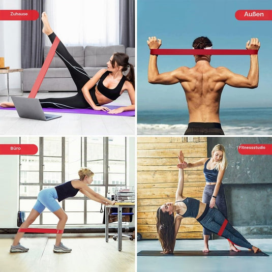 Fitness elastieken 5-delige set met verschillende weerstandsniveaus – weerstandsbanden – resistance bands - happygetfit.com