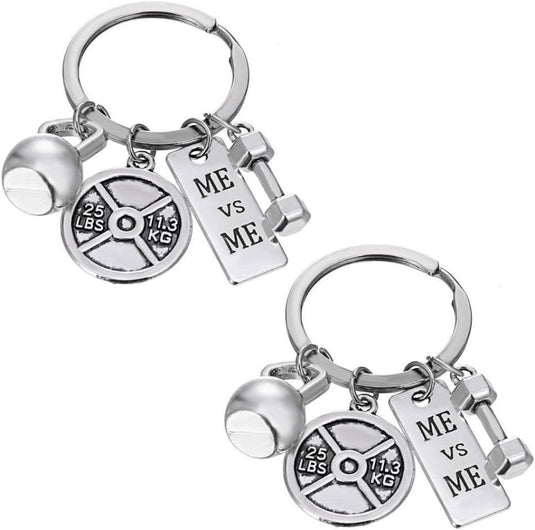 Fitness sleutelhangers set van 2 met sportbedels - happygetfit.com
