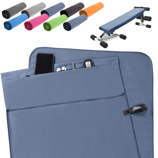 Fitnesshanddoek Microvezel 120x50 cm Sneldrogend met Ritsvak – Sporthanddoek – Reishanddoek - happygetfit.com