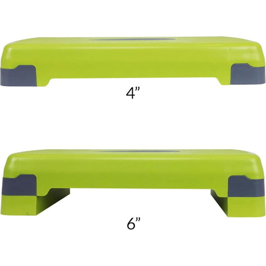 Fitvids Aerobic Step Platform Trainer with Adjustable 2-Level Risers, 400 Pound Weight Capacity – Non-Slip Exercise Stepper - happygetfit.com