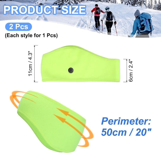 Fleece oorwarmers 2 stuks – warme sporthoofdbanden – hardloop fiets accessoires - happygetfit.com