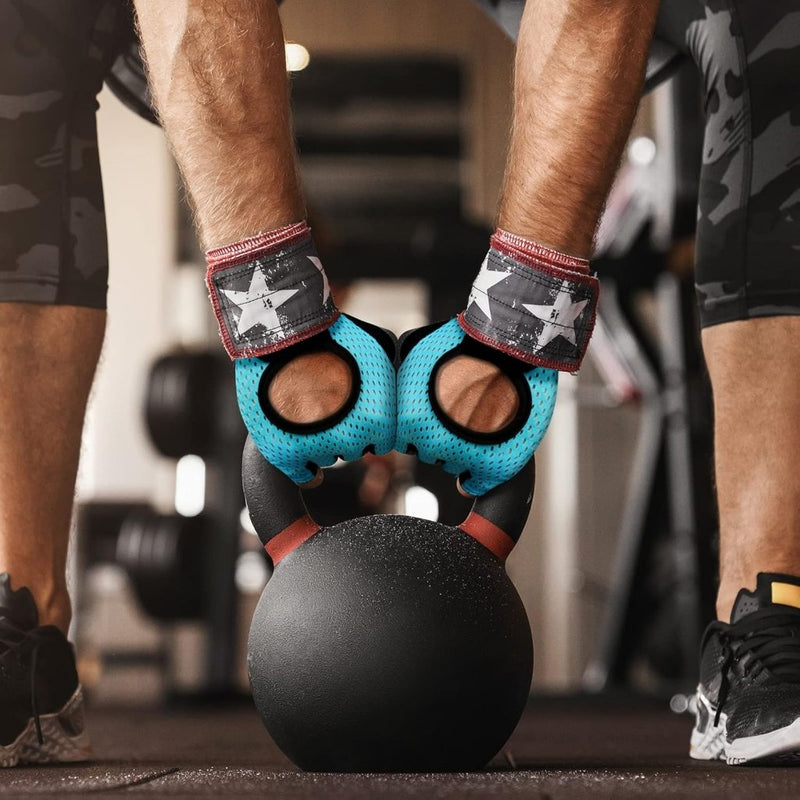 Laad afbeelding in Galerijviewer, Flintronic Gymhandschoenen, Ademende Trainingshandschoenen met Microvezelstof, Antislip Siliconen Gewatteerde Handpalmbescherming en Extra Grip, voor Heren en Dames, Gewichtheffen/Crossfit/Fietsen - happygetfit.com
