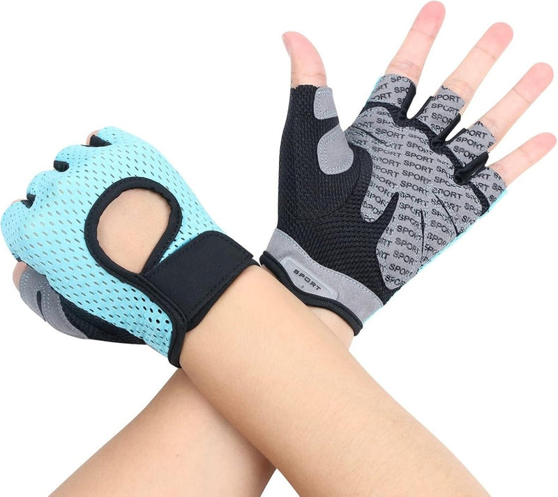 Laad afbeelding in Galerijviewer, Flintronic Gymhandschoenen, Ademende Trainingshandschoenen met Microvezelstof, Antislip Siliconen Gewatteerde Handpalmbescherming en Extra Grip, voor Heren en Dames, Gewichtheffen/Crossfit/Fietsen - happygetfit.com
