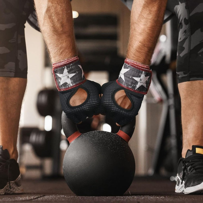 Laad afbeelding in Galerijviewer, Flintronic Gymhandschoenen, Ademende Trainingshandschoenen met Microvezelstof, Antislip Siliconen Gewatteerde Handpalmbescherming en Extra Grip, voor Heren en Dames, Gewichtheffen/Crossfit/Fietsen - happygetfit.com
