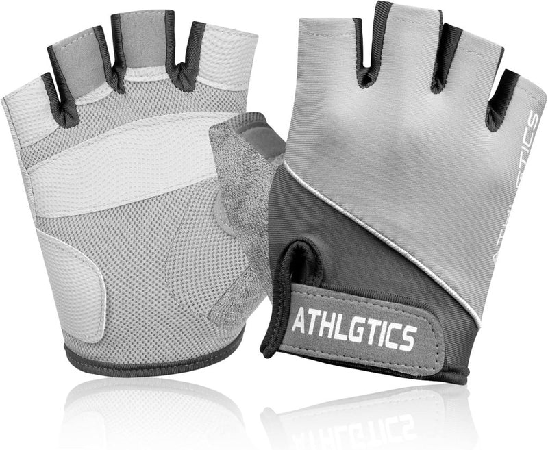 Laad afbeelding in Galerijviewer, Flintronic Gymhandschoenen, Ademende Trainingshandschoenen met Microvezelstof, Antislip Siliconen Gewatteerde Handpalmbescherming en Extra Grip, voor Heren en Dames, Gewichtheffen/Crossfit/Fietsen - happygetfit.com
