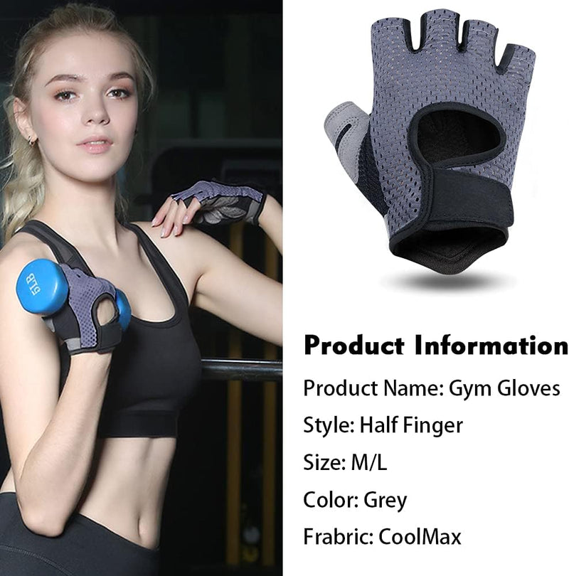 Laad afbeelding in Galerijviewer, Flintronic Gymhandschoenen, Ademende Trainingshandschoenen met Microvezelstof, Antislip Siliconen Gewatteerde Handpalmbescherming en Extra Grip, voor Heren en Dames, Gewichtheffen/Crossfit/Fietsen - happygetfit.com
