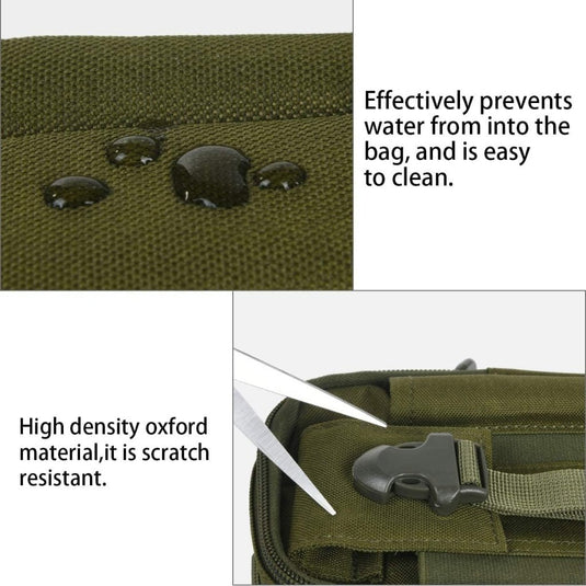 flintronic Tactische Heuptassen, Molle EDC Pouch, Outdoor Heuptas+Haak, Utility Gadget Riemtas met Mobiele Telefoon Holster voor Sport, Wandelen, Kamperen, Reizen-Zwart - happygetfit.com