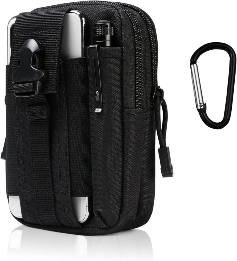 Laad afbeelding in Galerijviewer, flintronic Tactische Heuptassen, Molle EDC Pouch, Outdoor Heuptas+Haak, Utility Gadget Riemtas met Mobiele Telefoon Holster voor Sport, Wandelen, Kamperen, Reizen-Zwart - happygetfit.com
