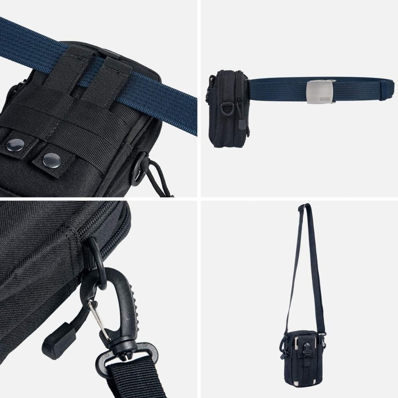 Laad afbeelding in Galerijviewer, flintronic Tactische Heuptassen, Molle EDC Pouch, Outdoor Heuptas+Haak, Utility Gadget Riemtas met Mobiele Telefoon Holster voor Sport, Wandelen, Kamperen, Reizen-Zwart - happygetfit.com
