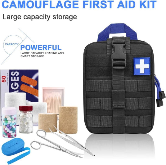flintronic Tactische Heuptassen, Molle EDC Pouch, Outdoor Heuptas+Haak, Utility Gadget Riemtas met Mobiele Telefoon Holster voor Sport, Wandelen, Kamperen, Reizen-Zwart - happygetfit.com