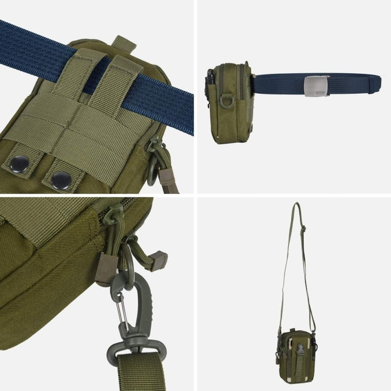 Laad afbeelding in Galerijviewer, flintronic Tactische Heuptassen, Molle EDC Pouch, Outdoor Heuptas+Haak, Utility Gadget Riemtas met Mobiele Telefoon Holster voor Sport, Wandelen, Kamperen, Reizen-Zwart - happygetfit.com
