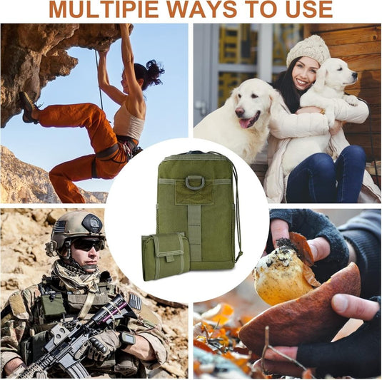 flintronic Tactische Heuptassen, Molle EDC Pouch, Outdoor Heuptas+Haak, Utility Gadget Riemtas met Mobiele Telefoon Holster voor Sport, Wandelen, Kamperen, Reizen-Zwart - happygetfit.com
