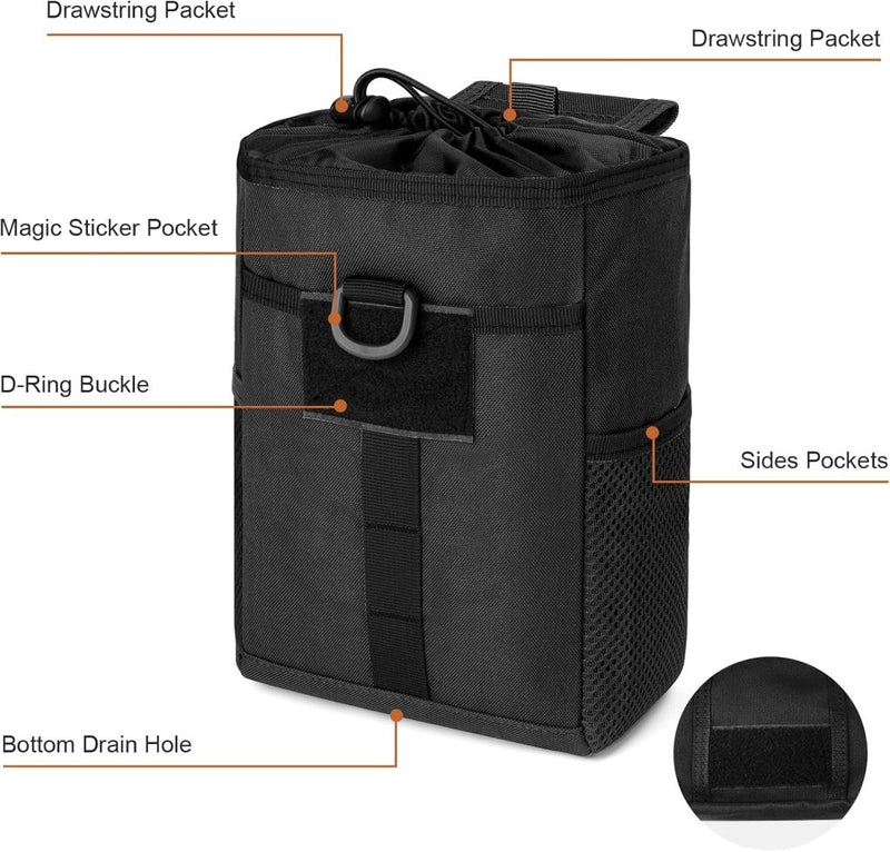 Laad afbeelding in Galerijviewer, flintronic Tactische Heuptassen, Molle EDC Pouch, Outdoor Heuptas+Haak, Utility Gadget Riemtas met Mobiele Telefoon Holster voor Sport, Wandelen, Kamperen, Reizen-Zwart - happygetfit.com
