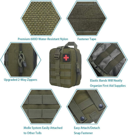 flintronic Tactische Heuptassen, Molle EDC Pouch, Outdoor Heuptas+Haak, Utility Gadget Riemtas met Mobiele Telefoon Holster voor Sport, Wandelen, Kamperen, Reizen-Zwart - happygetfit.com